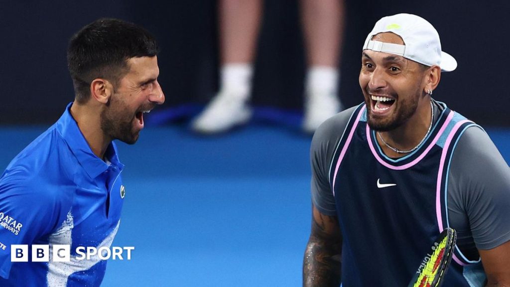 Novak Djokovic dan Nick Kyrgios memenangkan debut ganda di Brisbane International