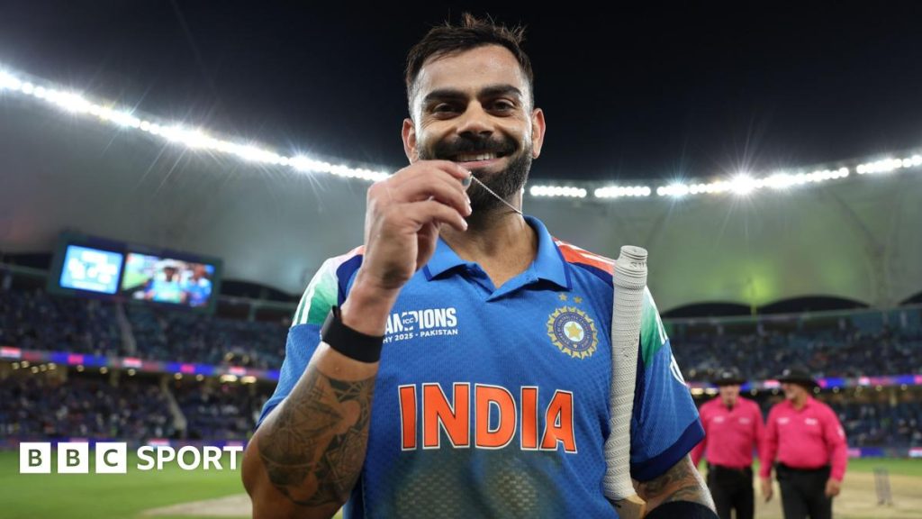 India vs Pakistan: Abad yang tak terkalahkan Virat Kohli mengamankan kemenangan enam gawang yang tegas di Champions Trophy