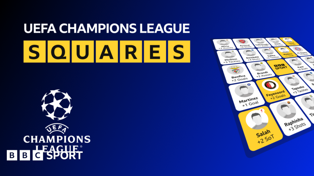 UEFA Champions League Squares: Mainkan game interaktif baru BBC Sport